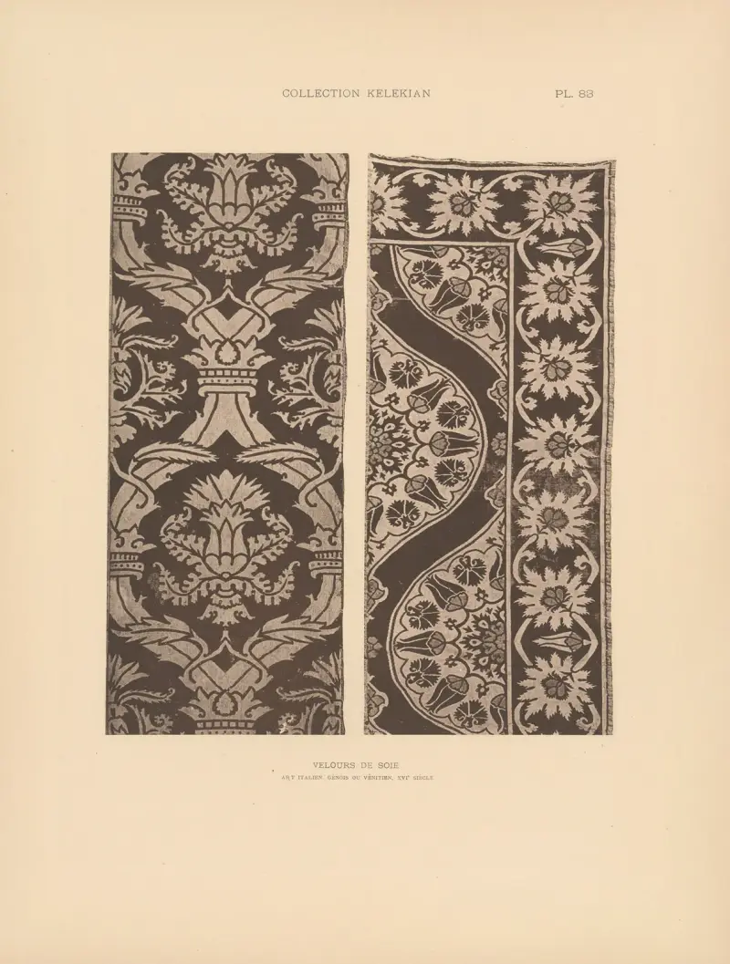 Ur La collection Kelekian; Étoffes & tapis d’Orient & de Venise, plansch 083 av Jules Guiffrey