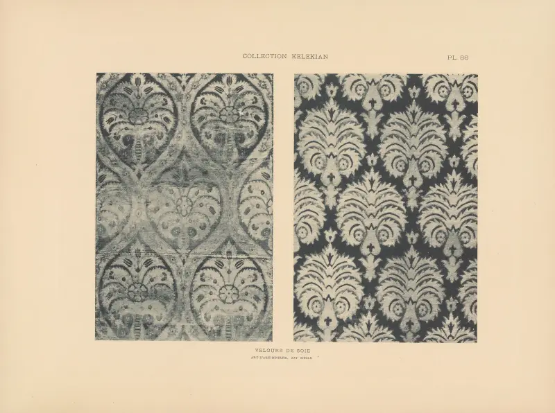 Kelekianska samlingen; Orientens och Venedigs tyger & mattor Pl.088 av Jules Guiffrey