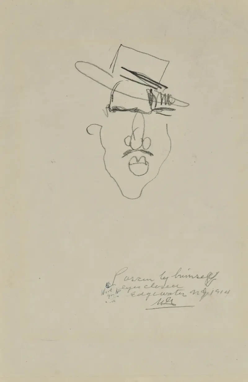 Självporträtt, med slutna ögon av Jules Pascin