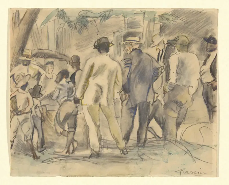 Crowd, Charleston av Jules Pascin