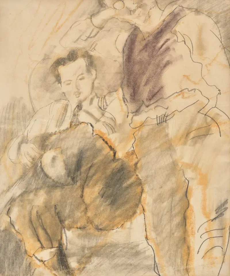 Emile Ganso och en vän av Jules Pascin
