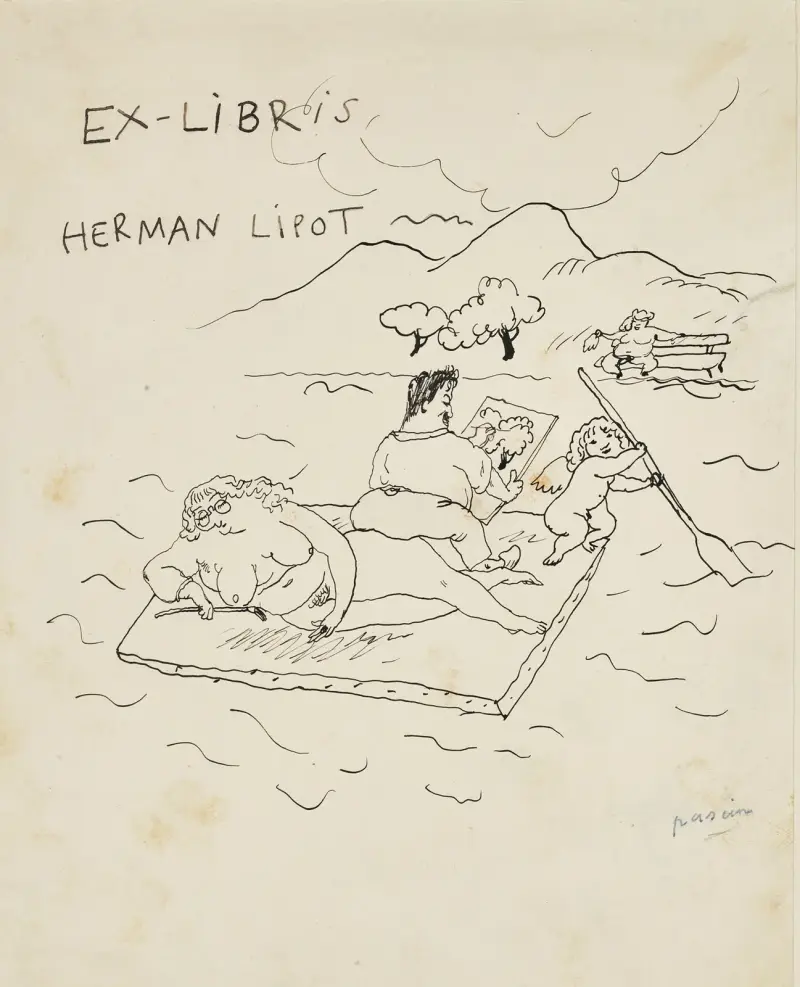 Ex-libris av Jules Pascin
