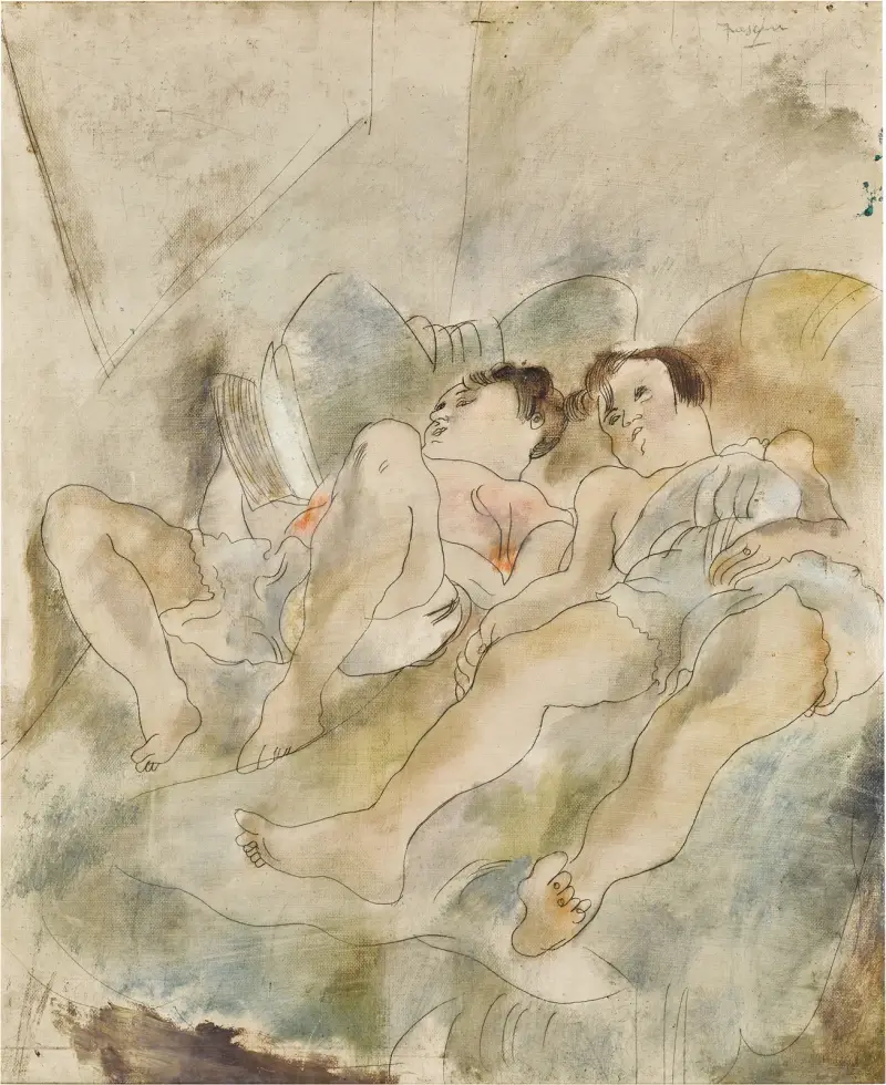 Geneviève och Loulou av Jules Pascin
