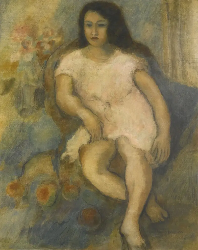 Jeune femme assise av Jules Pascin