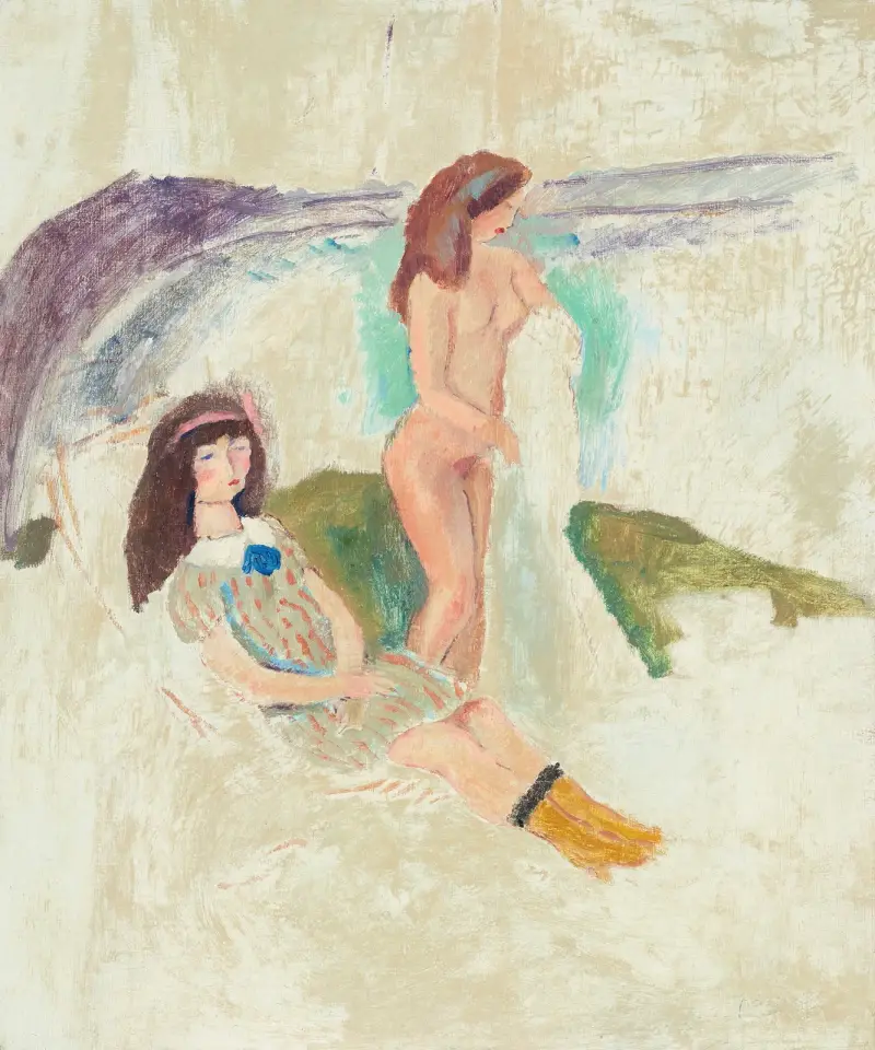 Unga flickor i Ostende av Jules Pascin