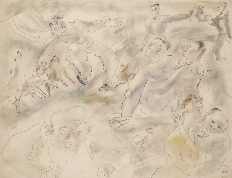 Lasarus och den rike mannen av Jules Pascin