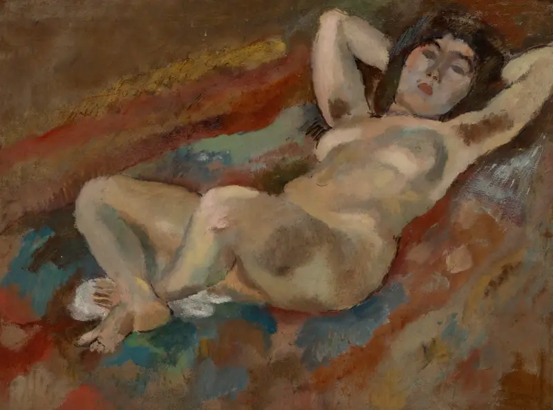 Liggande naken av Jules Pascin