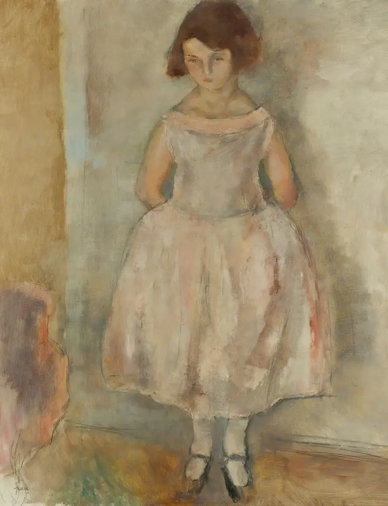 Portrait De Jeune Fille av Jules Pascin