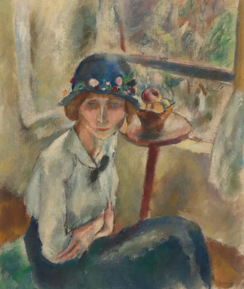 Porträtt av Hermine David av Jules Pascin