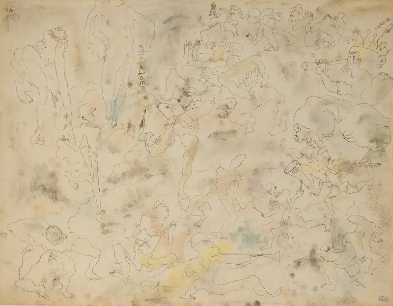 Salome och kung Herodes av Jules Pascin