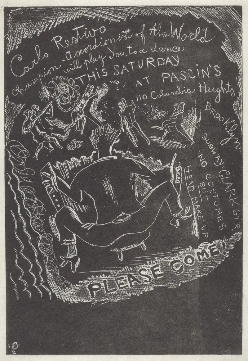 Ohne Titel (Einladung zu einer Party bei Jules Pascin) von Jules Pascin