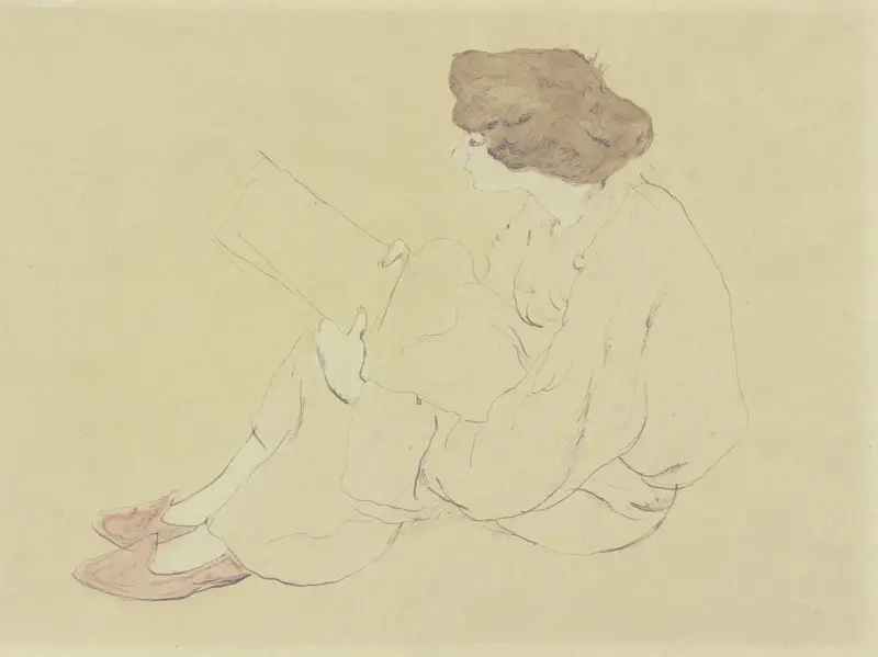 Ung flicka av Jules Pascin