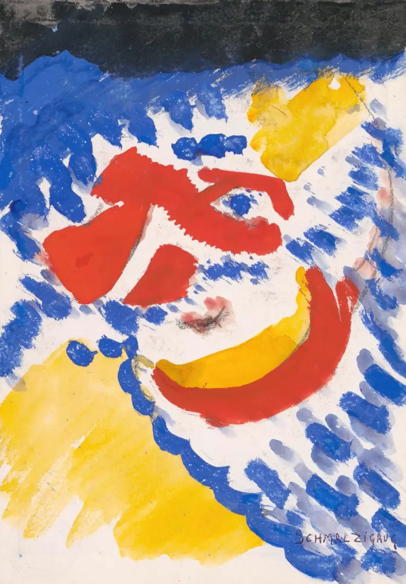 Blue, Red and Yellow Figures av Jules Schmalzigaug