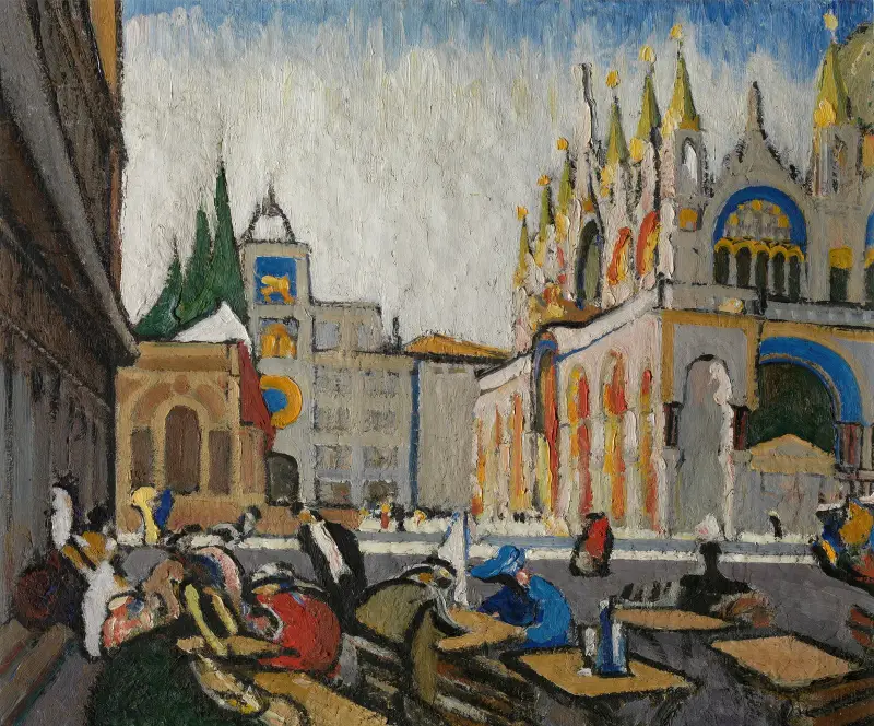 San Marco von der Piazzetta von Jules Schmalzigaug