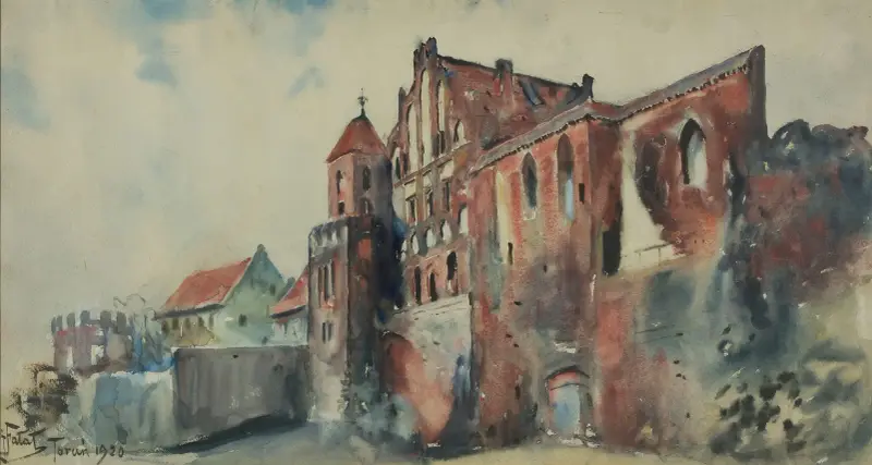 Castle of the Teutonic Order in Toruń av Julian Falat