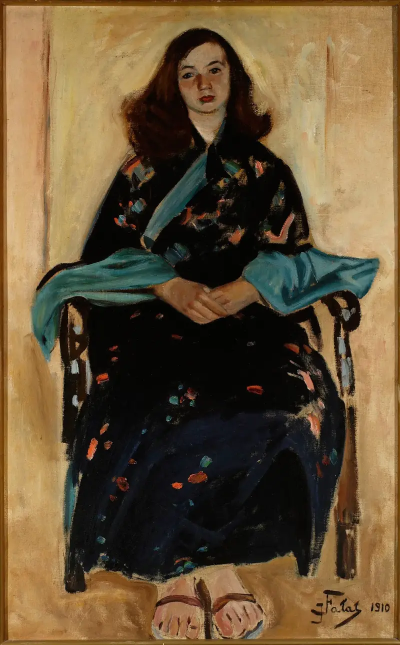 Woman in kimono av Julian Falat