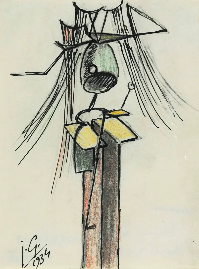 Femme dite ‘L’insecte crissant’ av Julio González