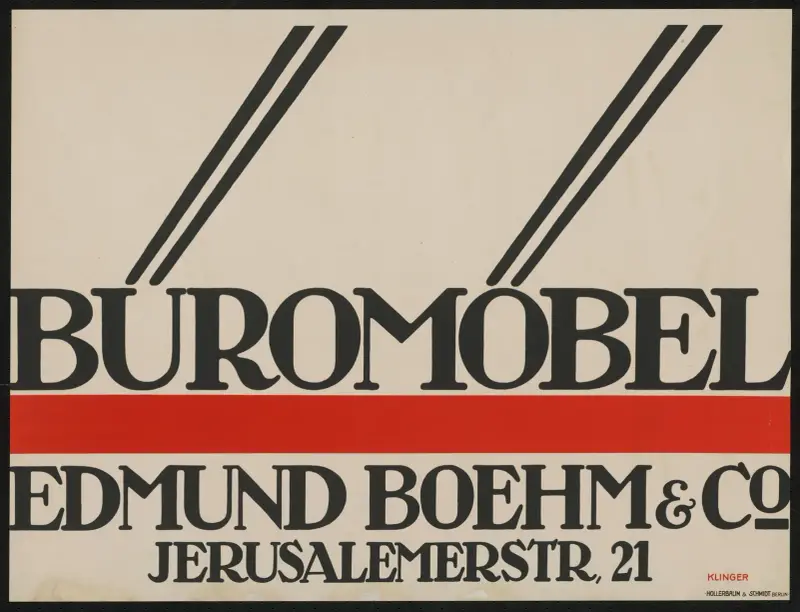 Büromöbel Edmund Boehm av Julius Klinger