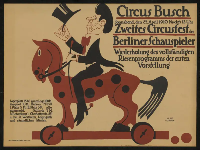 Cirkusfest för Berlins skådespelare av Julius Klinger