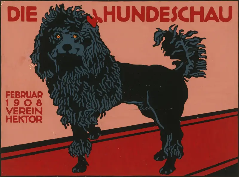 Die Hundeschau Februar 1908 Verein Hektor av Julius Klinger