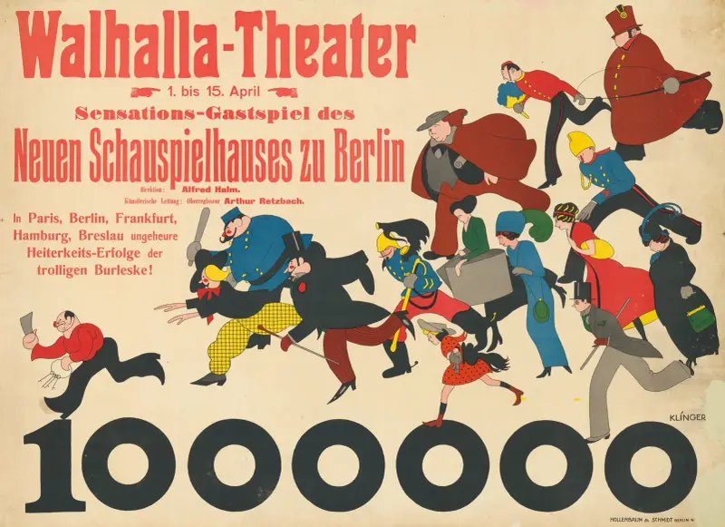 Eine Million, Walhalla-Theater av Julius Klinger