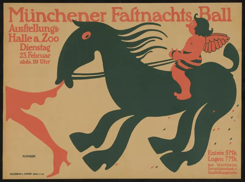 Münchener Fastnachtsball in der Ausstellungshalle am Zoo av Julius Klinger