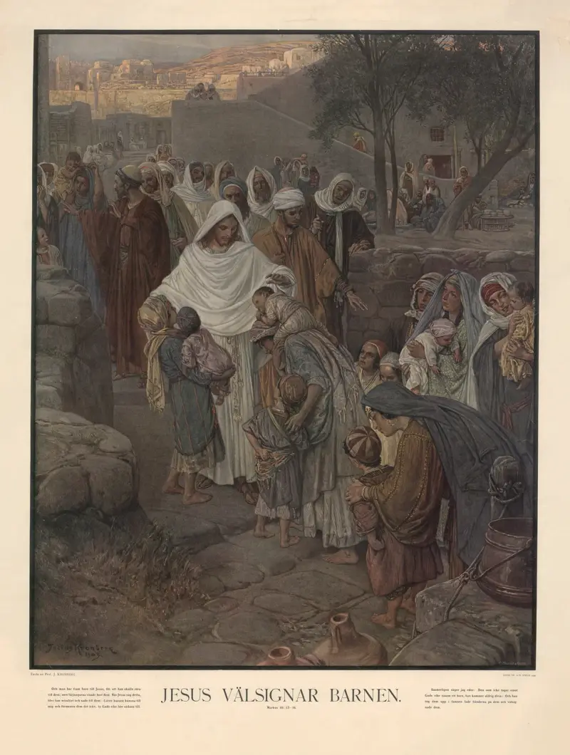 Jezus błogosławi dzieci, Julius Kronberg