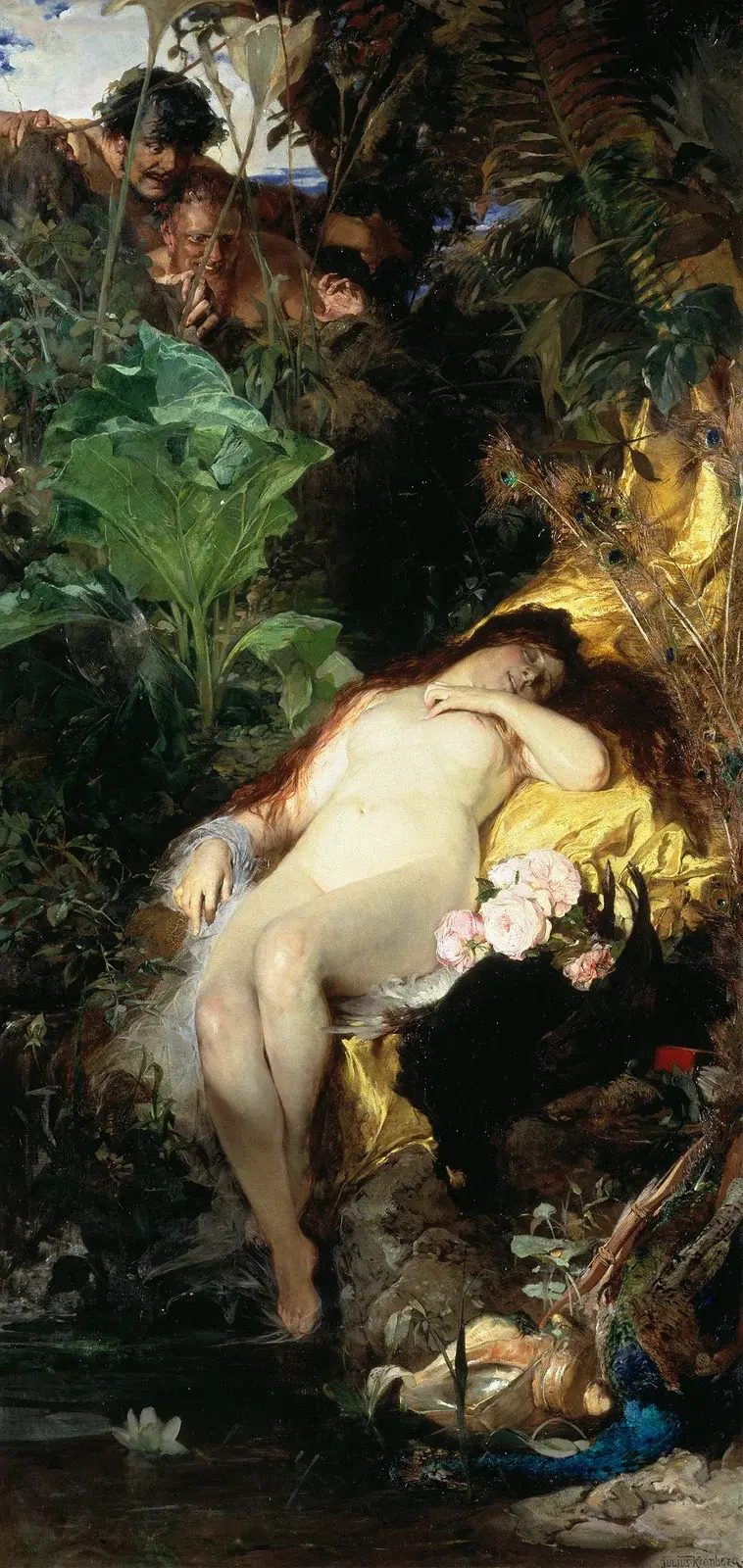 Nymf och fauner av Julius Kronberg