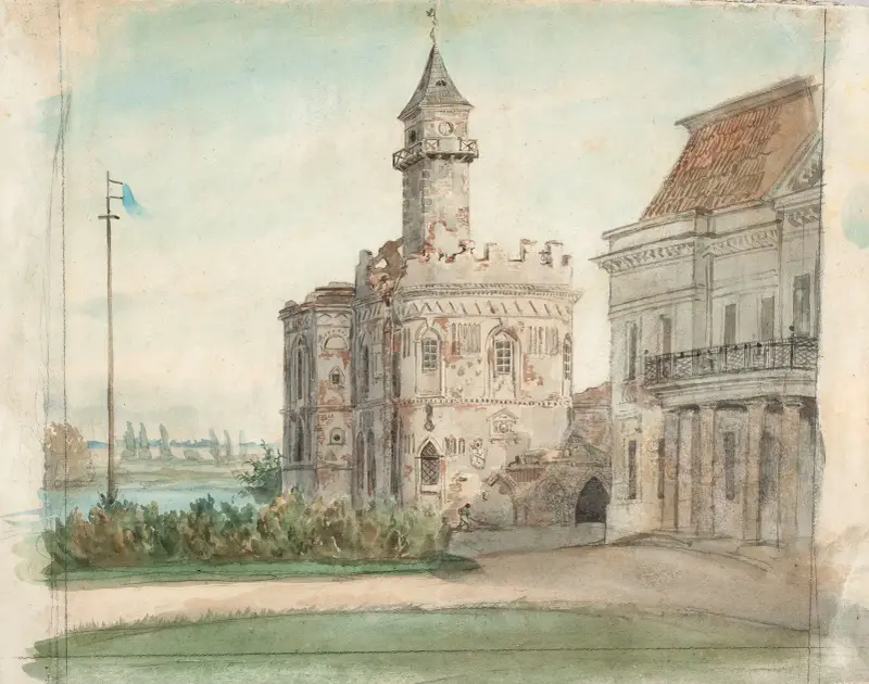 Slott och palats i Radziejowice av Juliusz Kossak