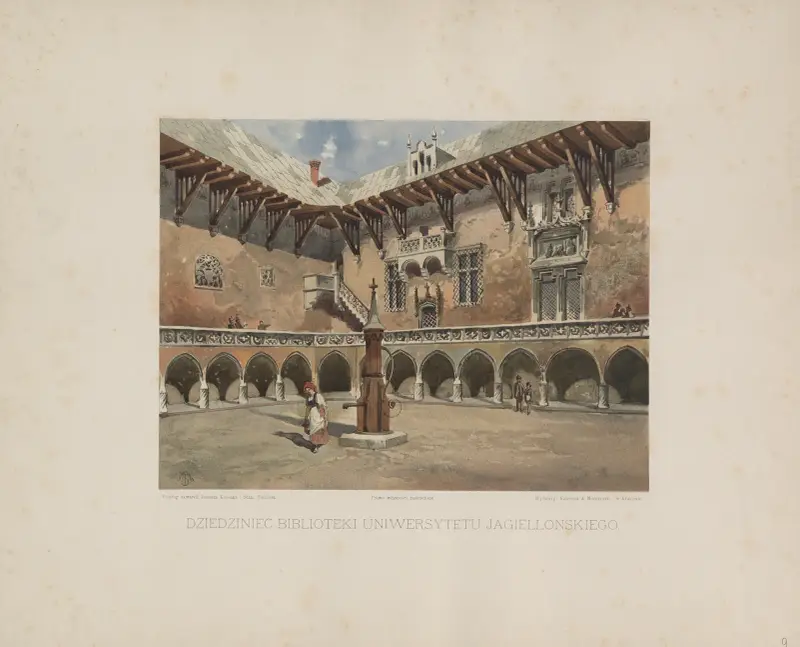 Dziedziniec Biblioteki Uniwersytetu Jagiellońskiego av Juliusz Kossak