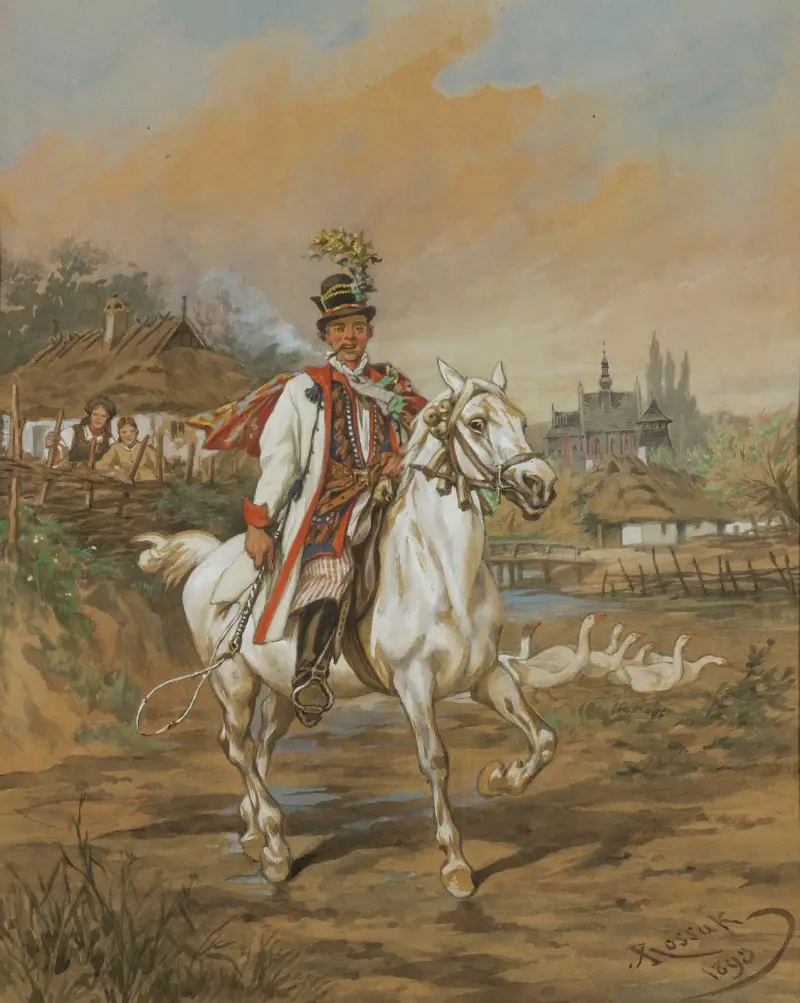 Krakowsk brudgum av Juliusz Kossak