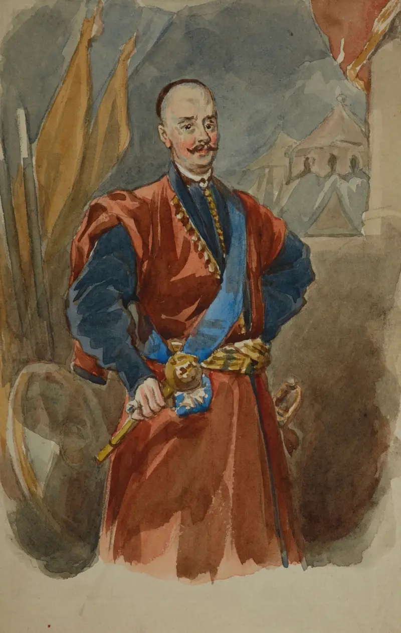 Porträtt av en hetman av Juliusz Kossak