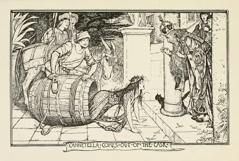 Cannetella stiger ut ur tunnan av Henry Justice Ford