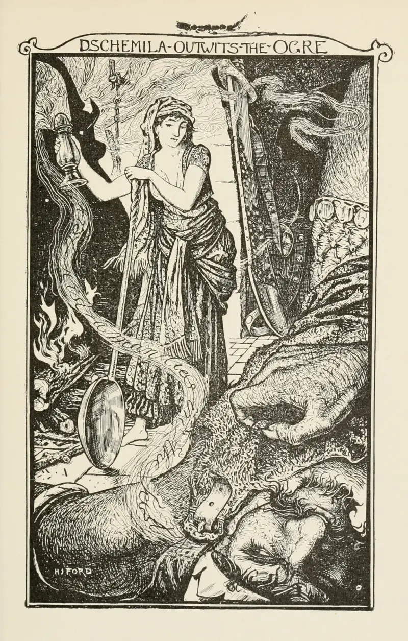 Dschemila outwits the Ogre av Henry Justice Ford