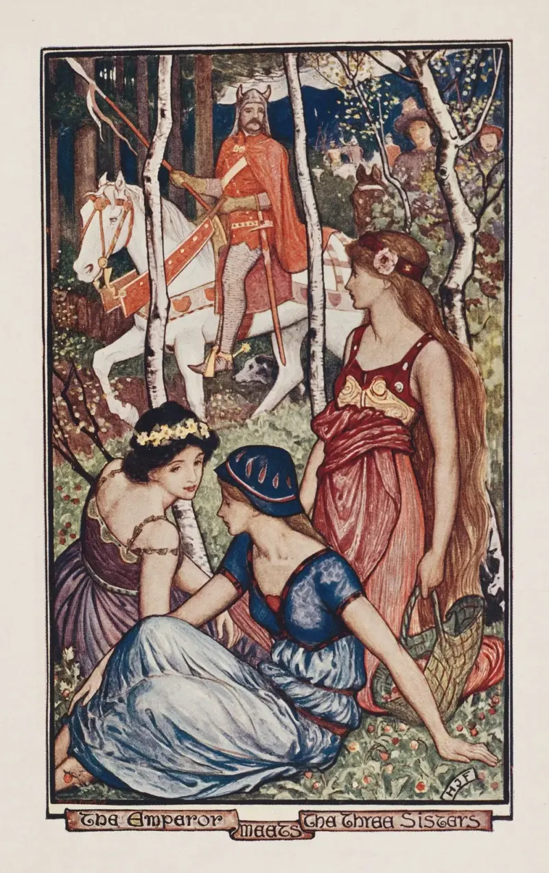 The emperor meets the Three Sisters av Henry Justice Ford