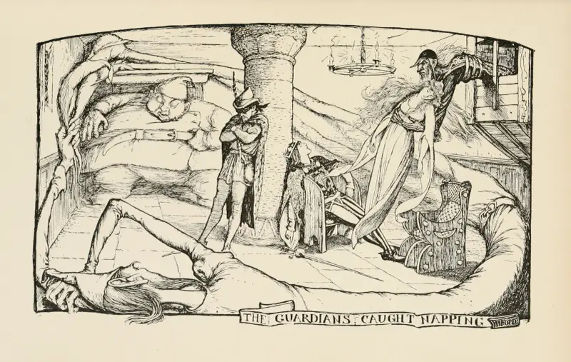 Die Wächter beim Nickerchen überrascht von Henry Justice Ford