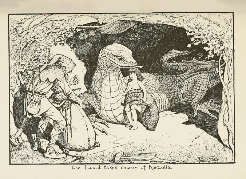 Ödlan tar hand om Renzolla av Henry Justice Ford