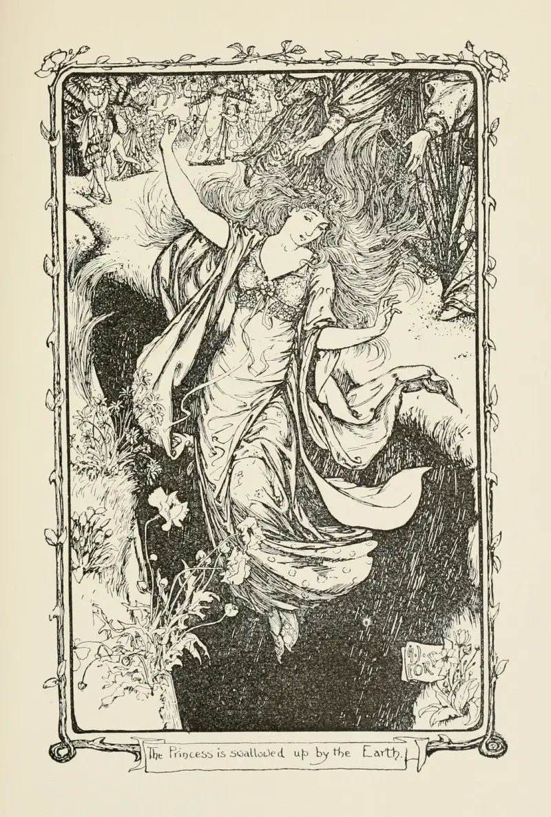 Prinsessan uppslukas av jorden av Henry Justice Ford