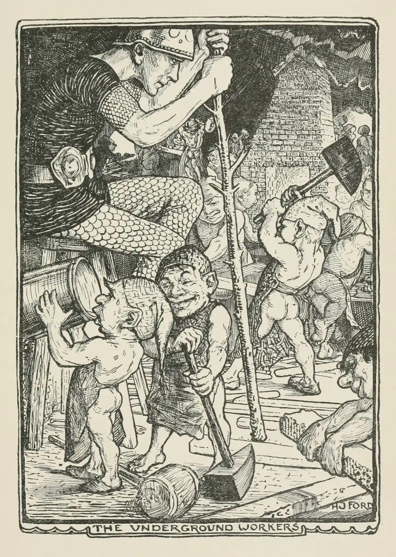 Underjordiska arbetare av Henry Justice Ford