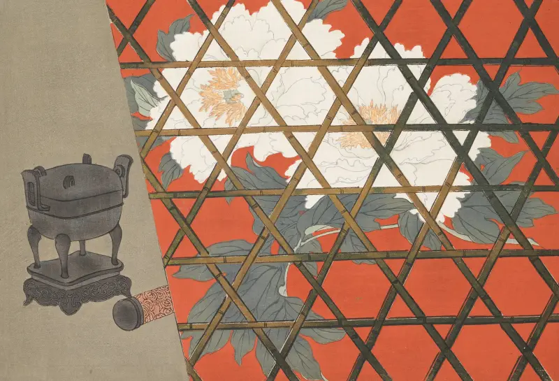 A Thousand Grasses Pl.14 av Kamisaka Sekka