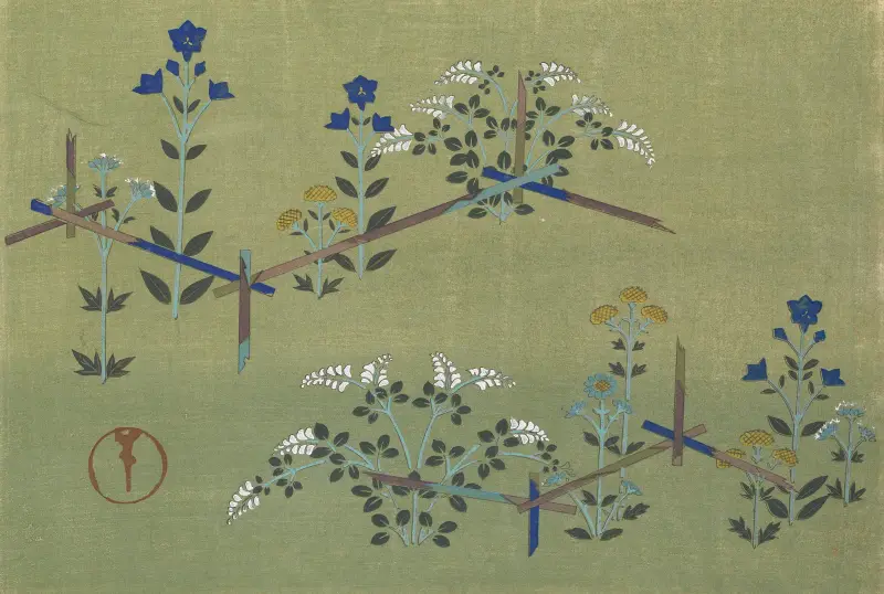 A Thousand Grasses Pl.29 av Kamisaka Sekka