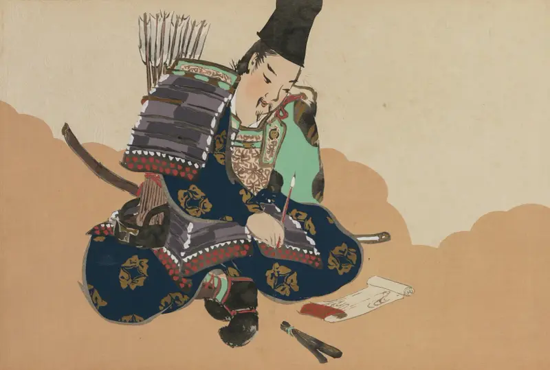Taira no Tadanori (Tadanori) av Kamisaka Sekka