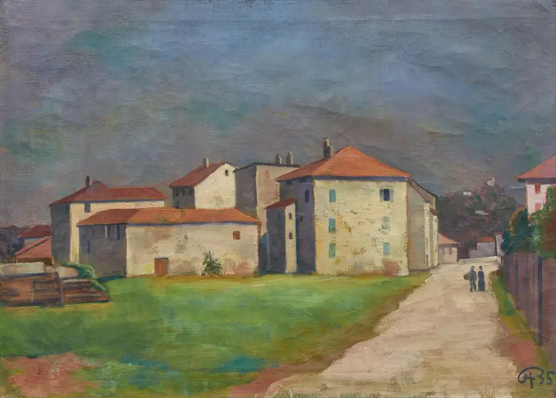 Tessiner Landschaft av Karl Hofer