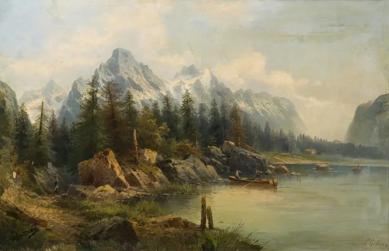 Alplandskap av Karl Kaufmann