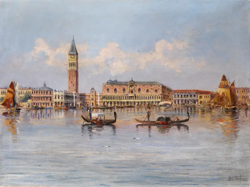 Ansicht von Venedig Dogenpalast av Karl Kaufmann