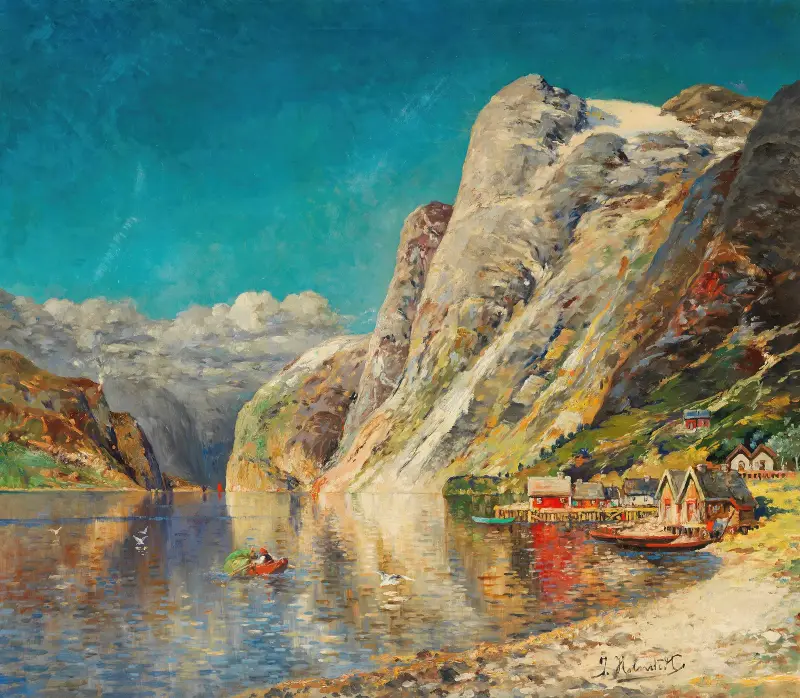 Sommer am Norwegischen Fjord av Karl Kaufmann