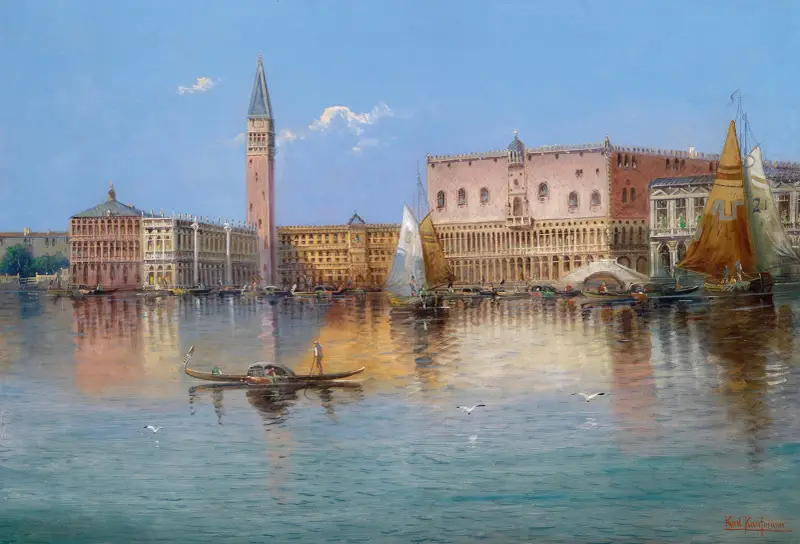 Venedig bei Hochwasser von Karl Kaufmann
