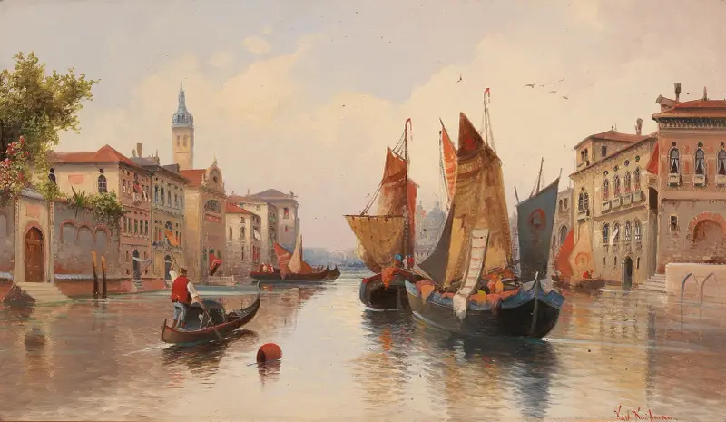 Venetianskt motiv av Karl Kaufmann