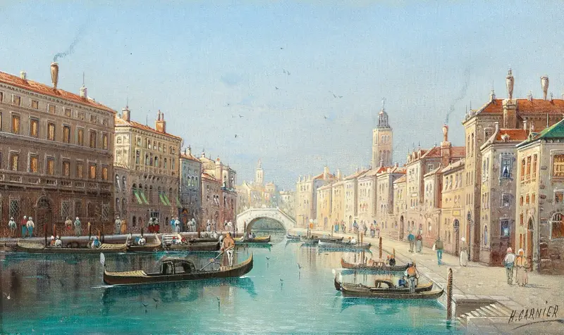 Veneziansk scen III av Karl Kaufmann