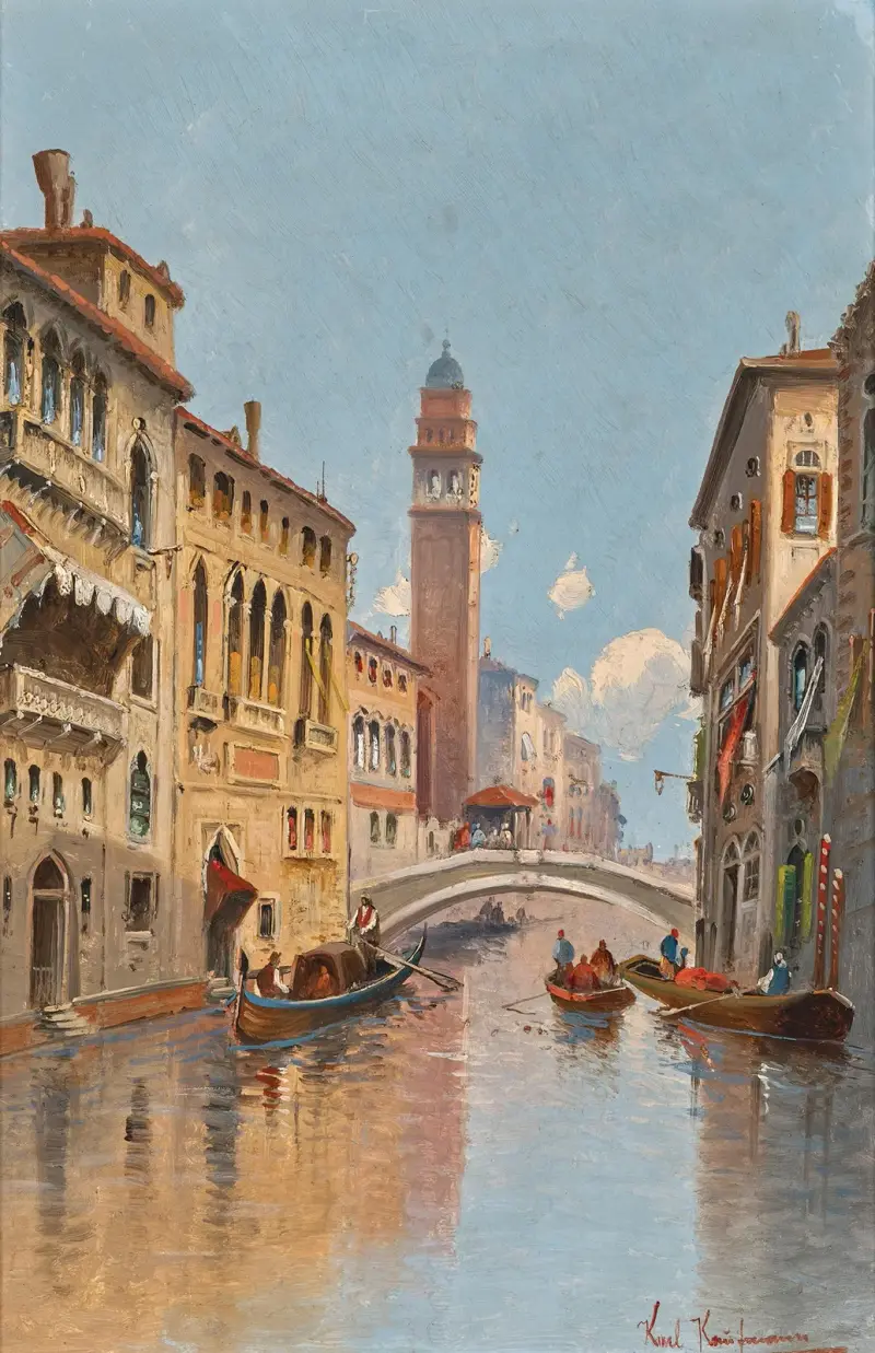 Venice, a View of a Canal av Karl Kaufmann